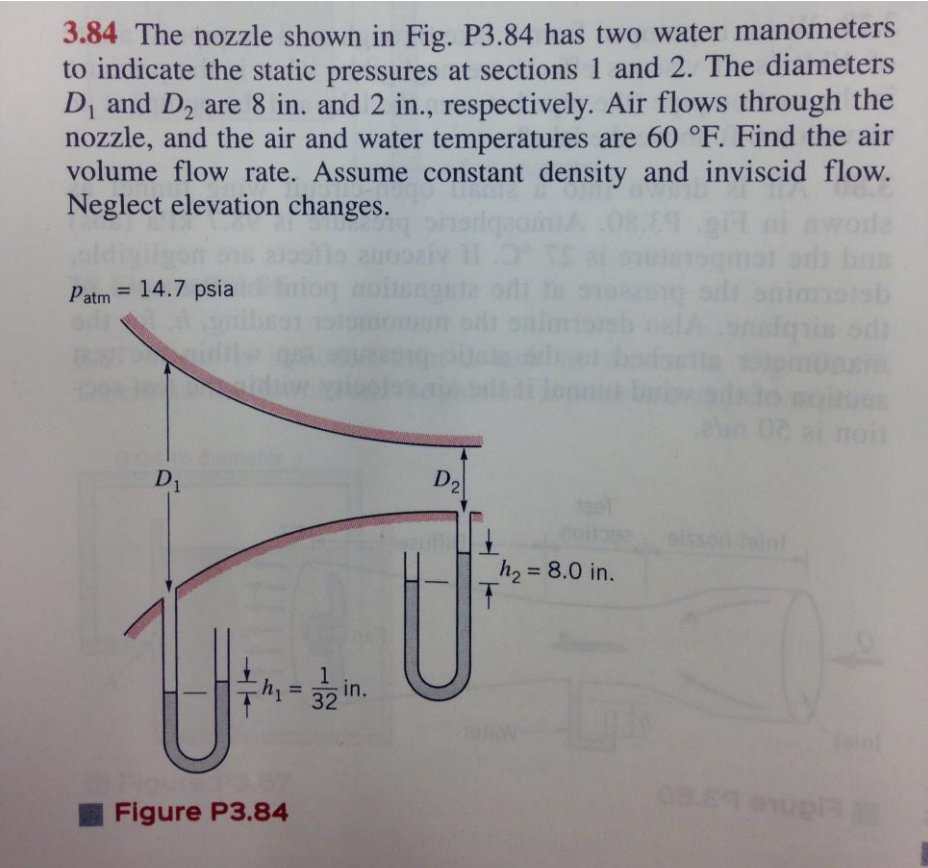 Solved The nozzle shown in Fig. P3.84 has two water