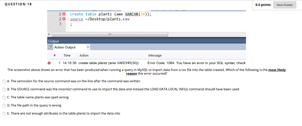 Solved QUESTION 17 0.5 points Save Answer ED Don't Limit 1 | Chegg.com