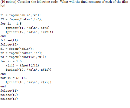 Solved Consider the following code. What will the final | Chegg.com