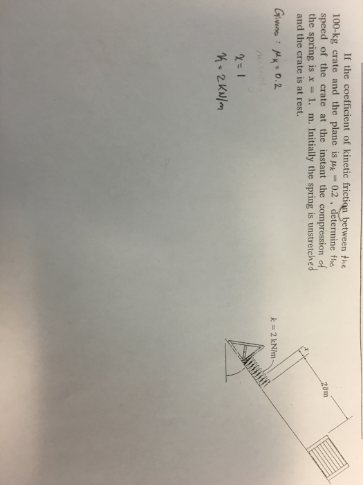 Solved If the coefficient of kinetic friction between the | Chegg.com