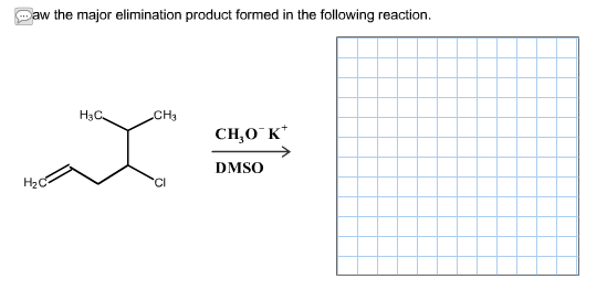 Draw The Major Elimination Product Formed In The Reaction