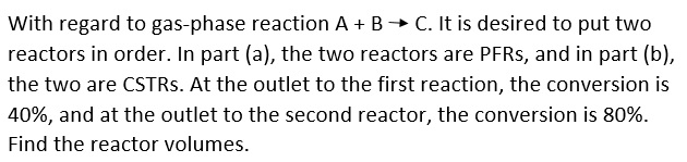 Solved With Regard To Gas-phase Reaction A + B Rightarrow C. | Chegg.com