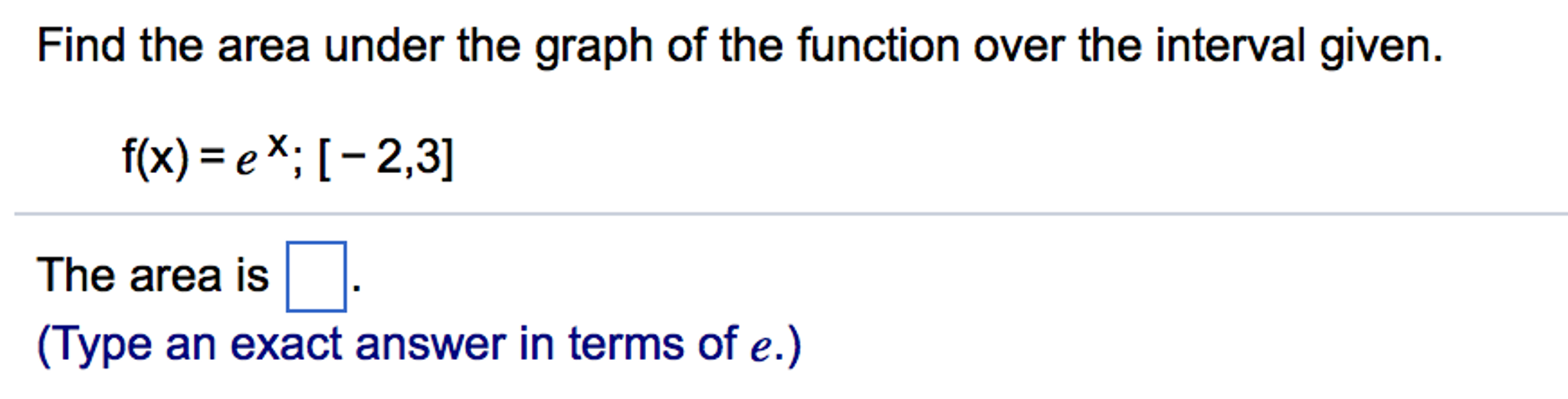 Solved Find the area under the graph of the function over | Chegg.com