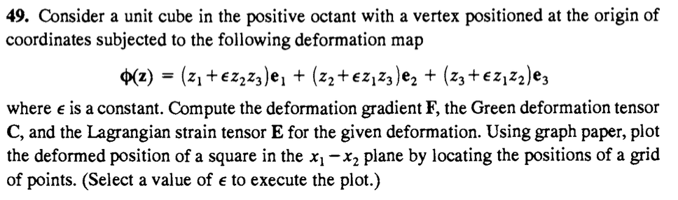 Solved 49. Consider a unit cube in the positive octant with | Chegg.com
