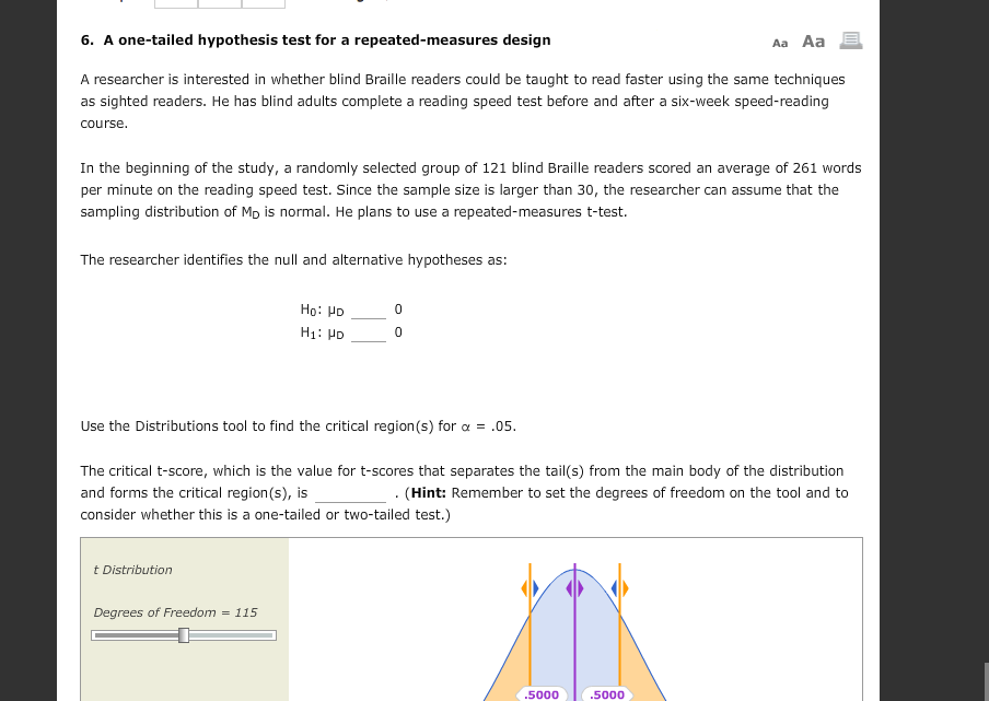 one tailed research hypothesis example