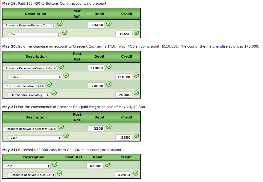 Solved Palisade Creek Co. is a merchandising business. The