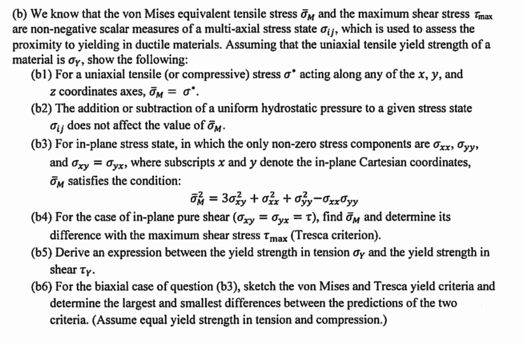Solved The following tensor gives the stress state at a | Chegg.com