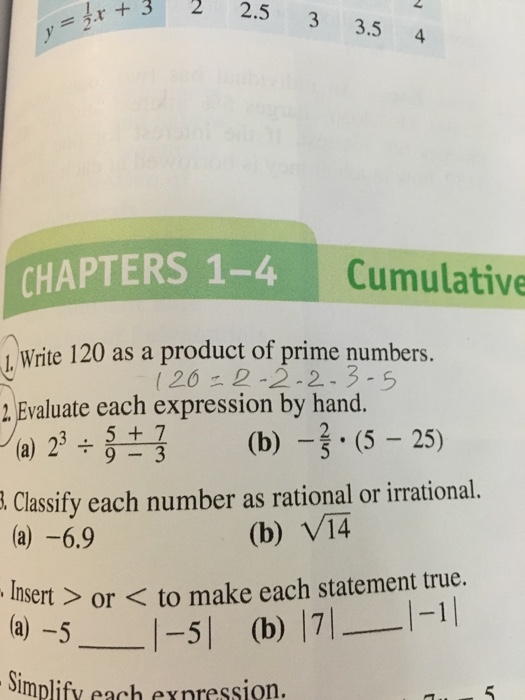 write 120 as a product of prime numbers
