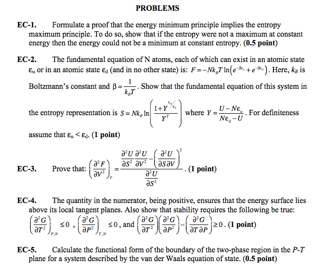 Formulate a proof that the energy minimum principle | Chegg.com