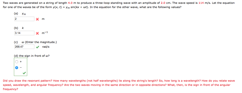 Solved Two waves are generated on a string of length 4.0 m | Chegg.com