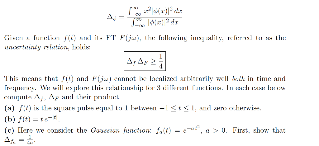 Delta_phi = integral_-infinity^infinity x^2 | Chegg.com