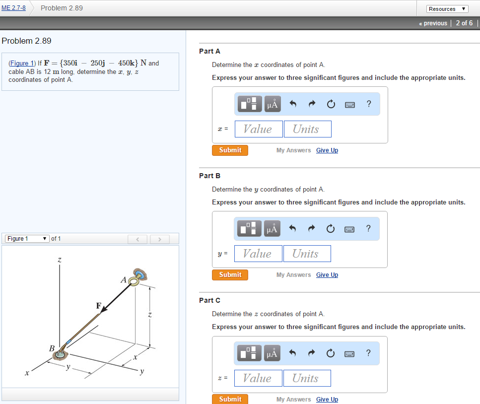 Solved Determine the x coordinates of point A. Express your | Chegg.com