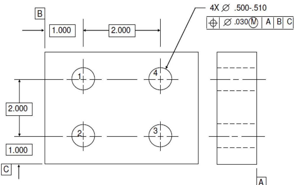 Solved Find stated positional tolerance, bonus tolerance, | Chegg.com