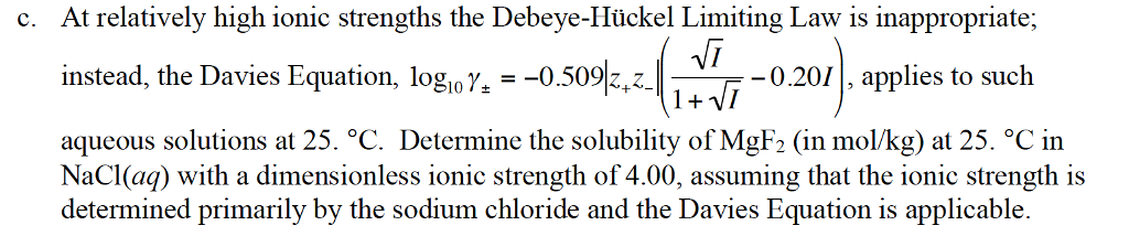 Solved The solubility product for MgF2 in water at 25. °C is | Chegg.com