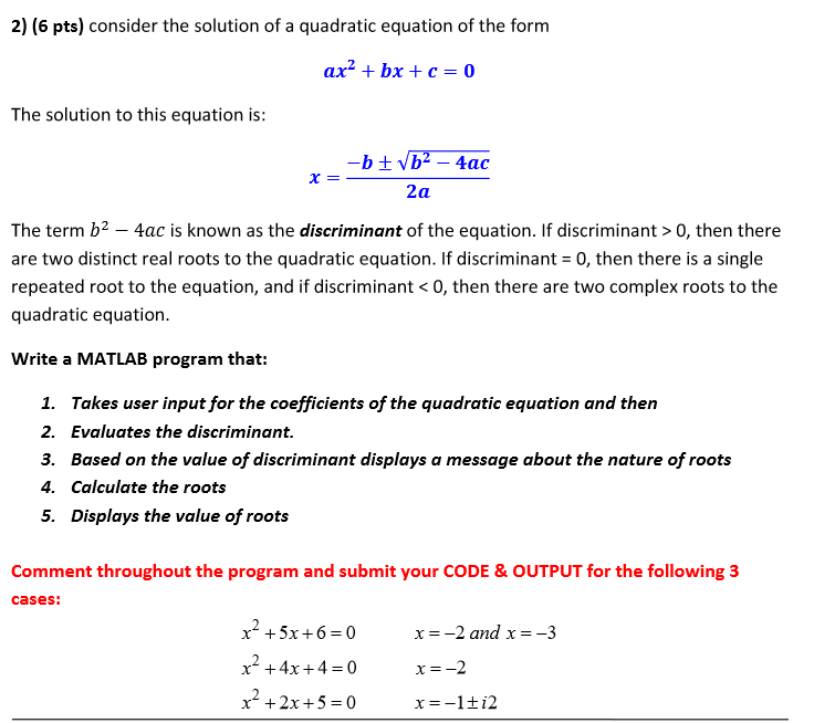 solved-2-6-pts-consider-the-solution-of-a-quadratic-chegg