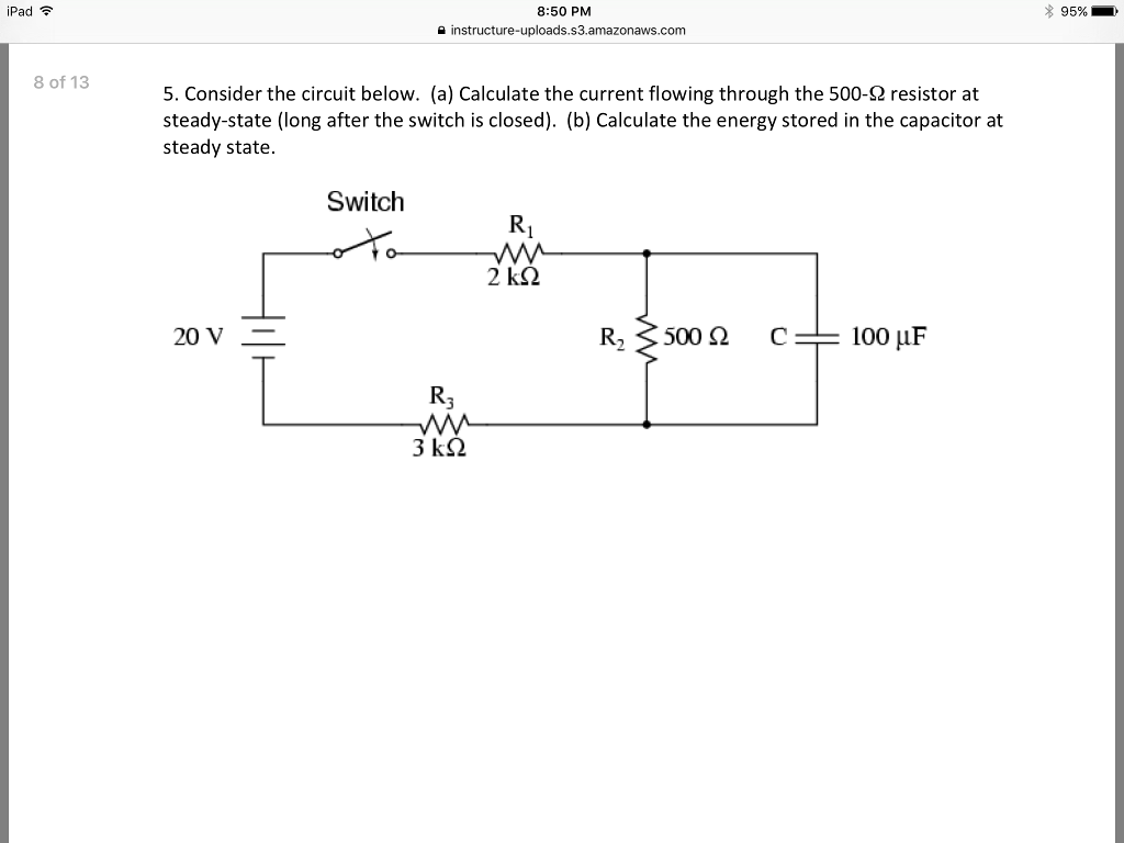 Solved Consider the circuit below. Calculate the current | Chegg.com