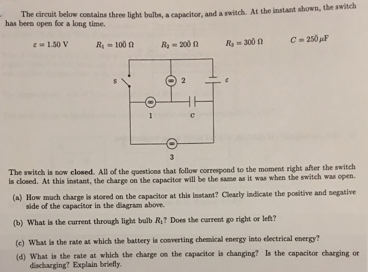 Solved The Circuit Below Contains Three Light Bulbs, A | Chegg.com