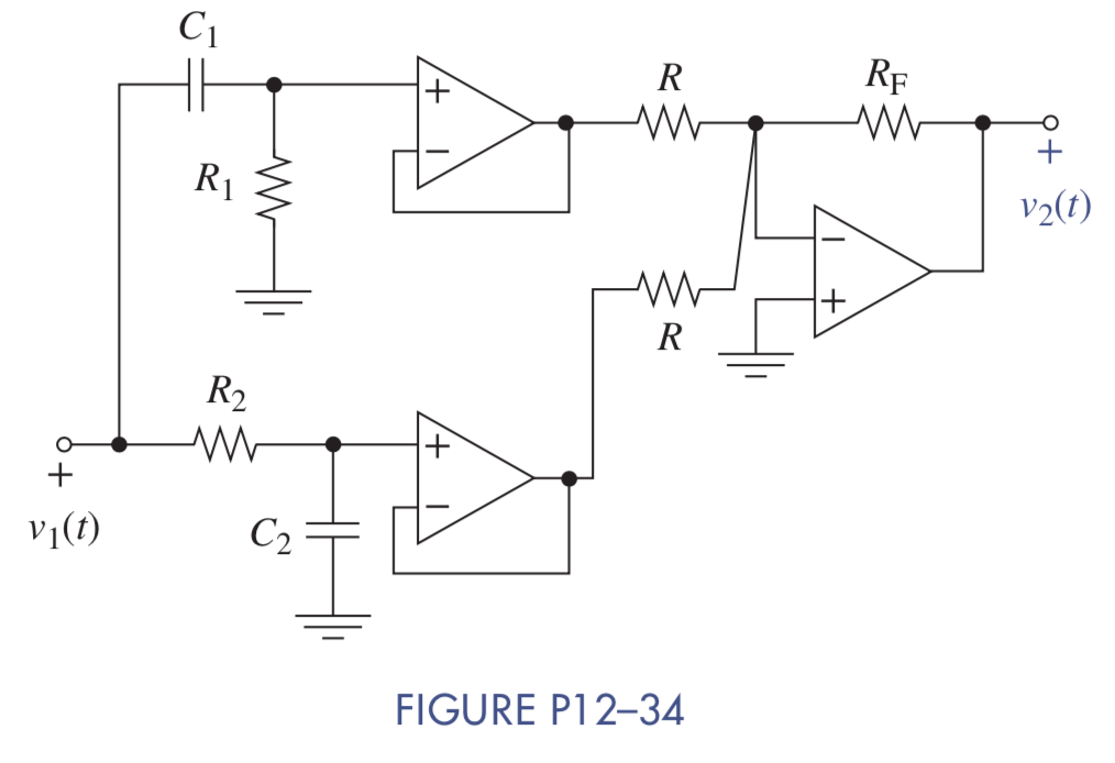 Solved The circuit in Figure P1234 produces a bandstop