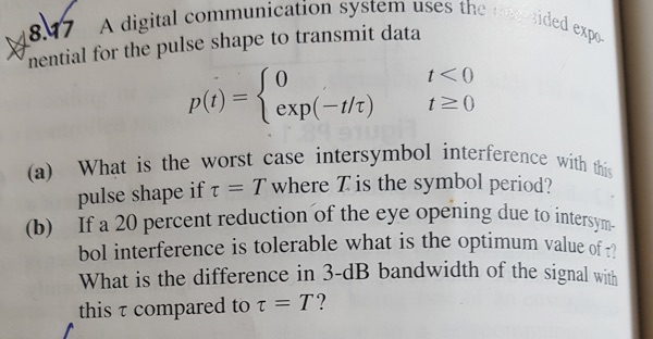 communication systems, Simon Haykin Problem 8.17. | Chegg.com