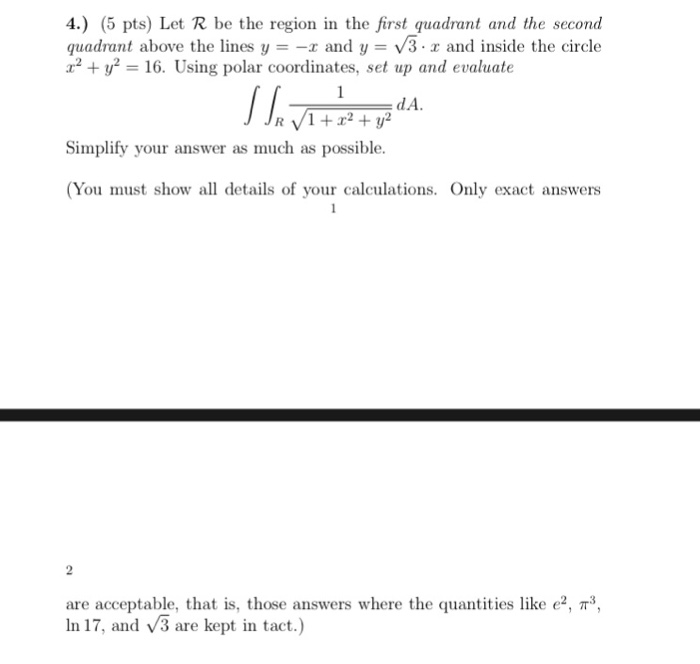 Solved Let R Be The Region In The First Quadrant And The