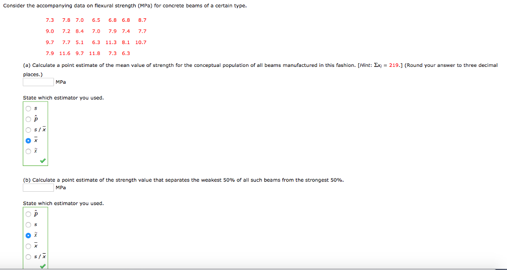 Solved Consider the data on flexural strength