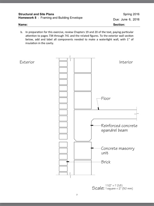 Solved Spring 2016 Structural and Site Plans Homework 8