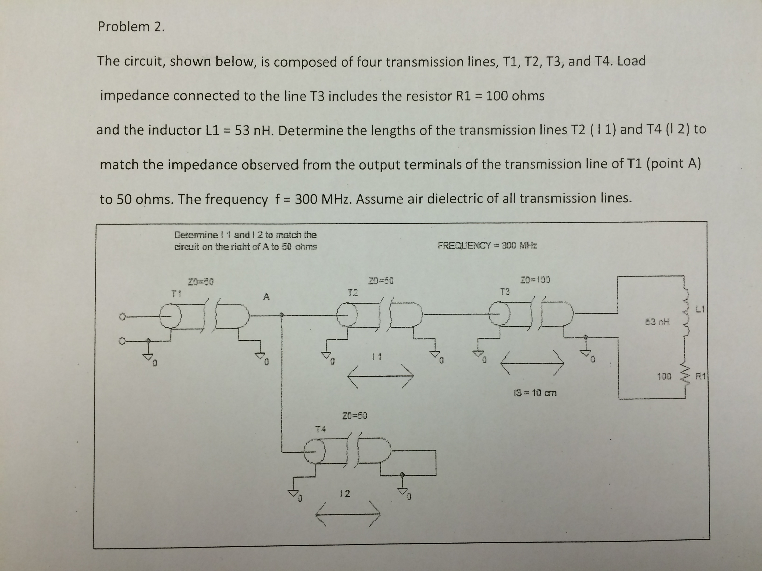 Solved Shown In Figure 1 Is A Finite Transmission Line Tl Or Cheggcom