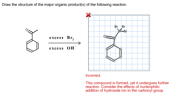 Draw the structure of the major organic products of the following reaction.
