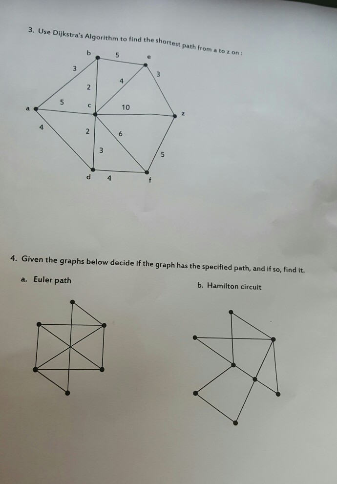 Solved 3. Use Dijkstra's Algorithm To Find The Shortest Path | Chegg.com