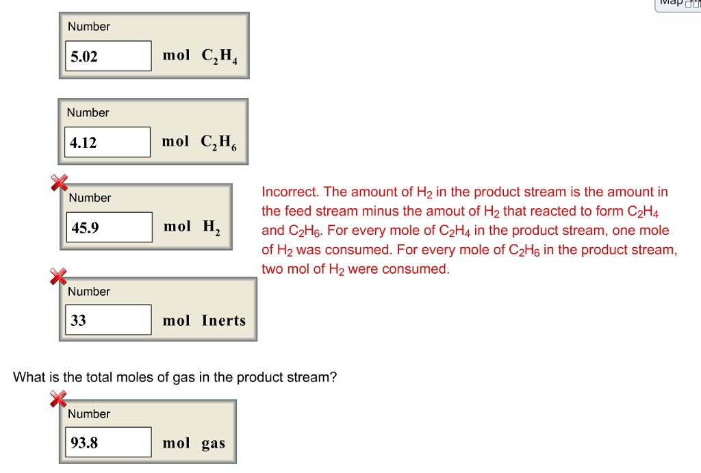 Solved T wo sequential hydrogenation reactions take place in