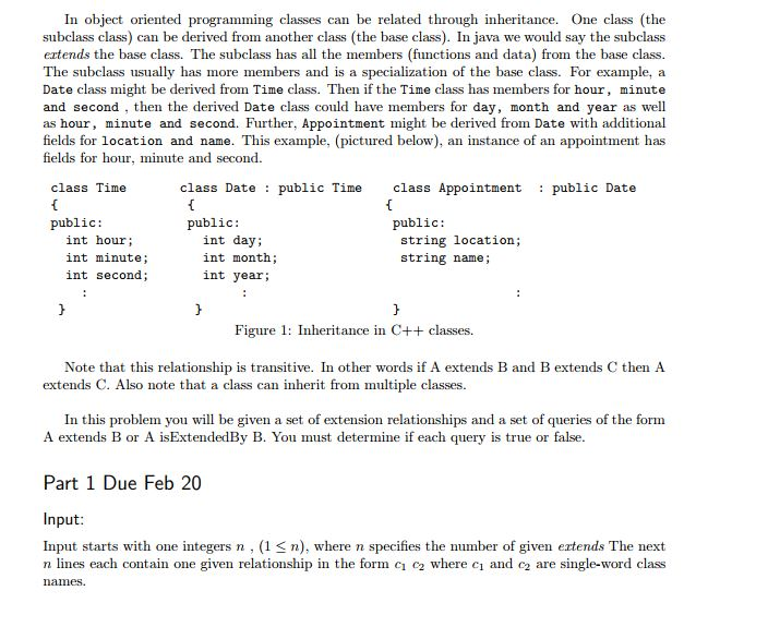 In object oriented programming classes can be related | Chegg.com
