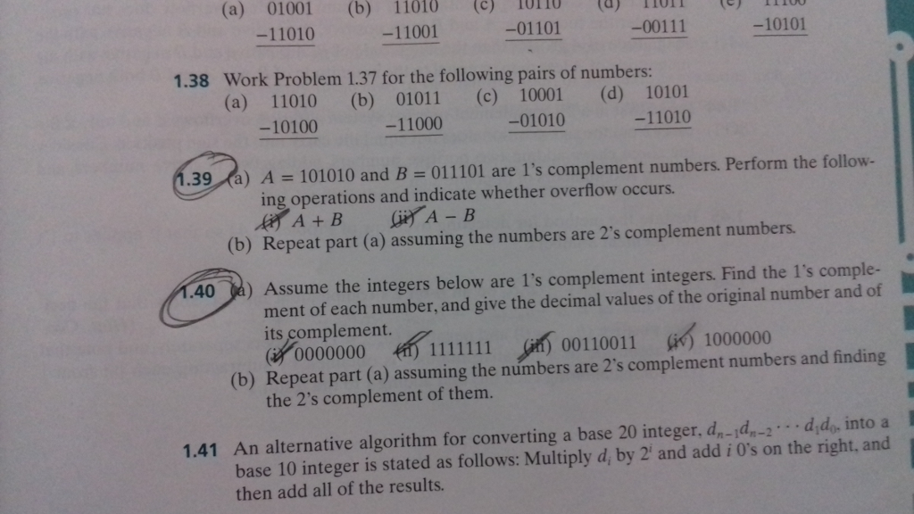 Solved Work Problem 1.37 for the following pairs of numbers: | Chegg.com