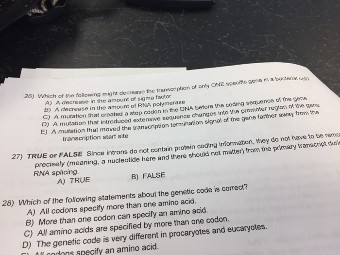 Solved 26) Which of the following might decrease the | Chegg.com