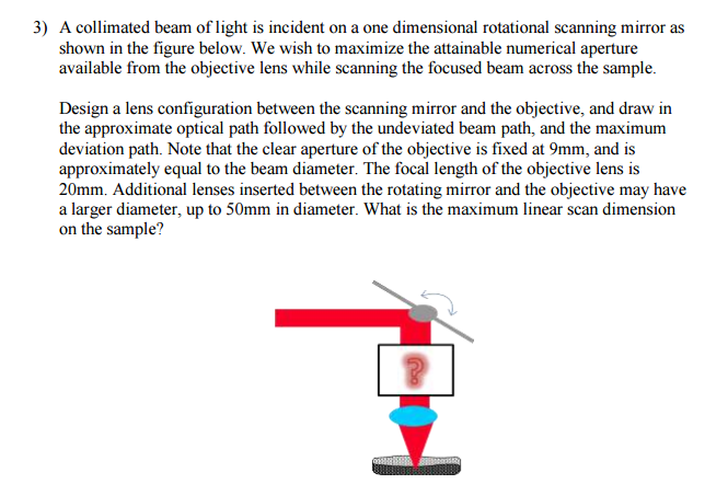 Solved A collimated beam of light is incident on a one | Chegg.com