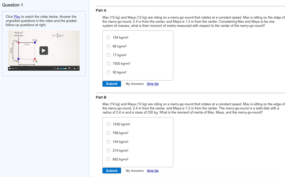 Solved Question 1 Part A Click Play to watch the video