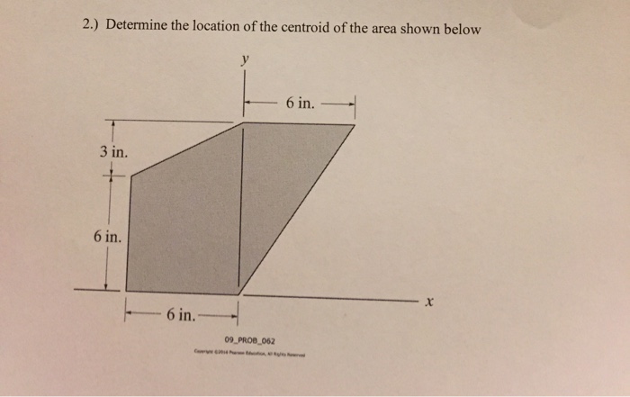 Solved Determine the location of the centroid of the area | Chegg.com