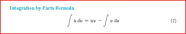 Solved Integration By Parts Formula Udv Uv V Du C Chegg