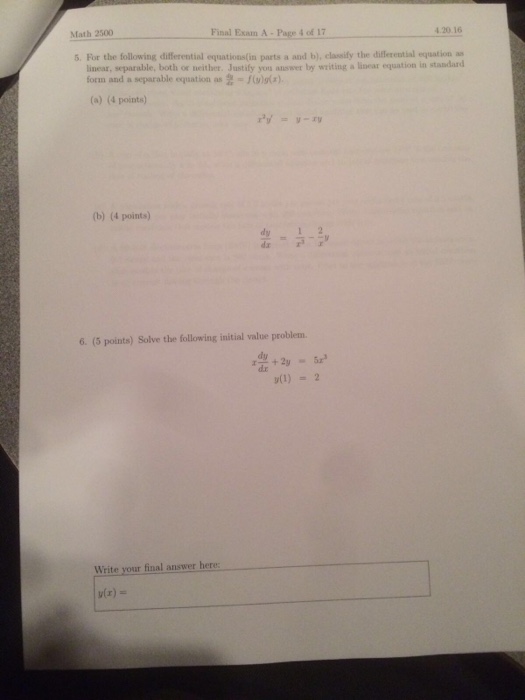 solution of the differential equation is divided into how many parts