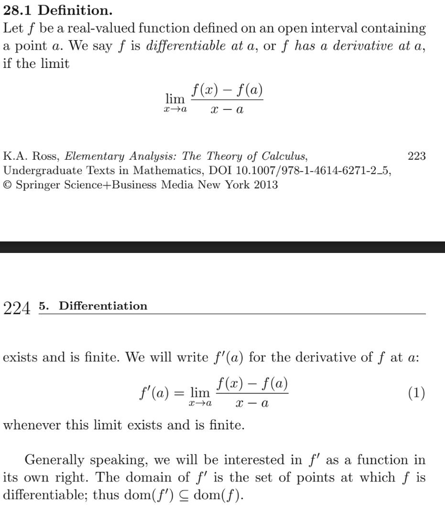 Solved 5. (28.2) Use the definition of the derivative to | Chegg.com