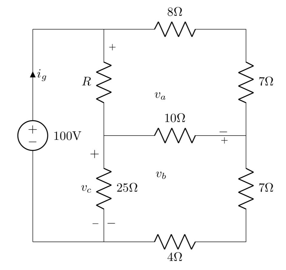 Solved In the circuit shown in Fig. 5, va-45V. Use KCL. KVL, | Chegg.com