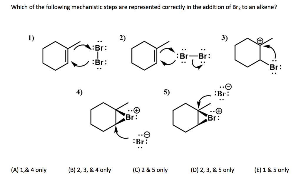 Solved Which of the following mechanistic steps are | Chegg.com