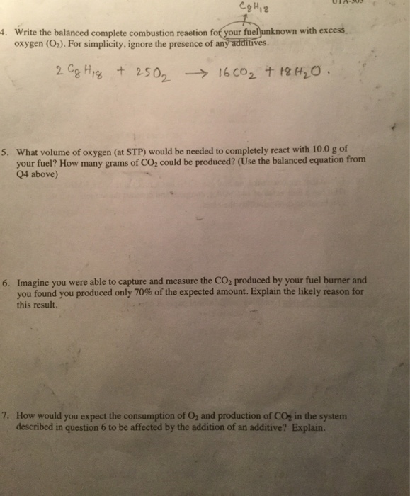 Solved: Write The Balanced Complete Combustion Reaction Fo... | Chegg.com