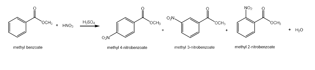 If there is 1g of methyl benzoate, 0.7mL of nitric | Chegg.com