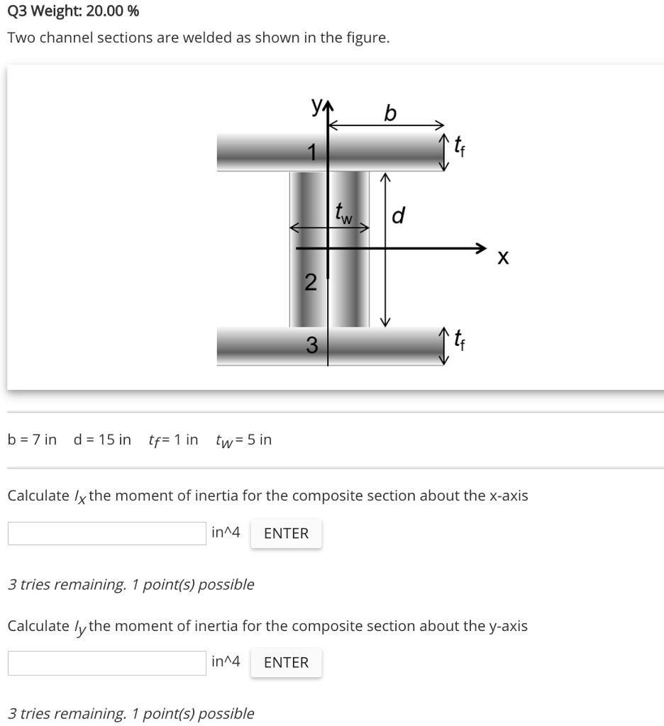 Solved Two Channel Sections Are Welded As Shown In The | Chegg.com