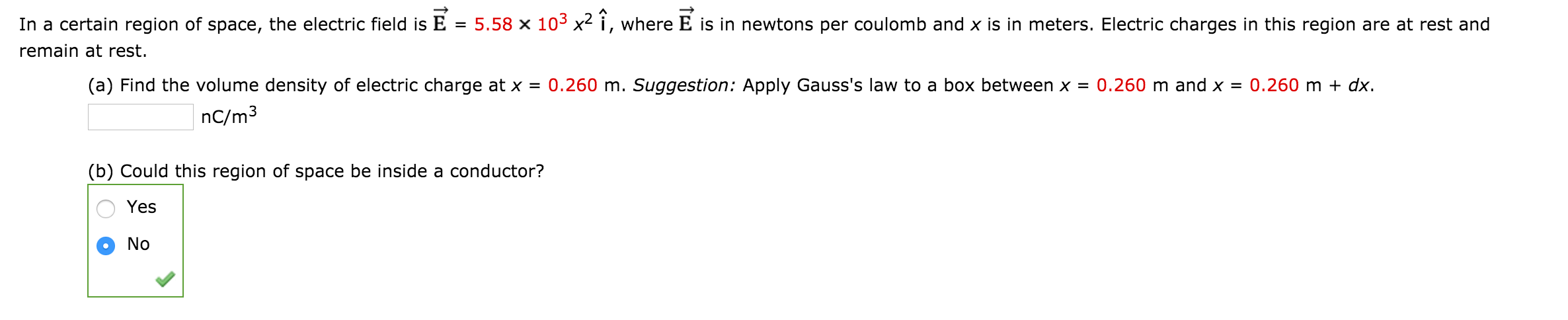 Solved In a certain region of space, the electric field is E | Chegg.com