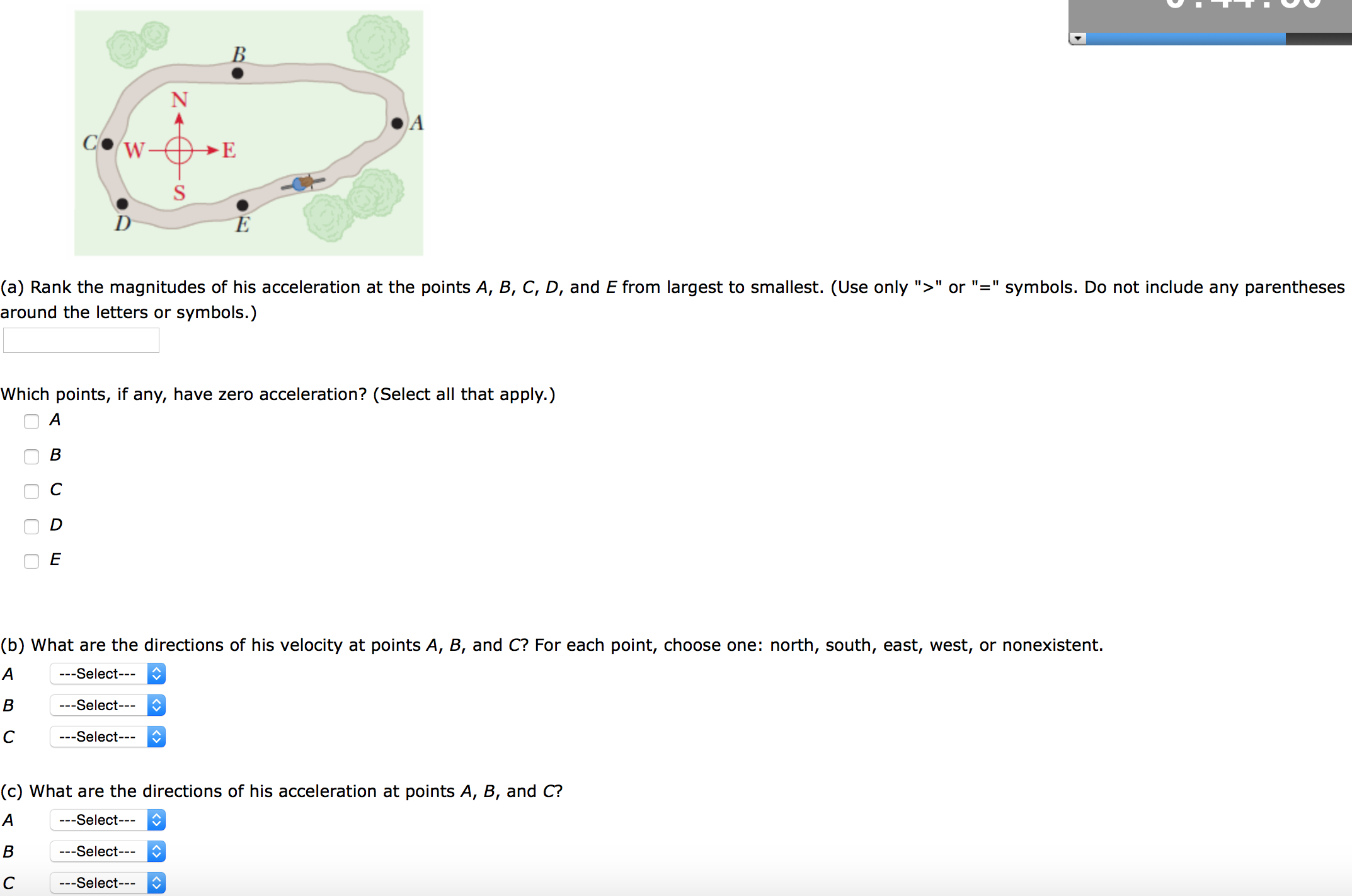 Solved A child is practicing for a BMX race. His speed