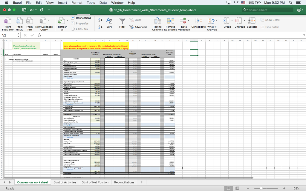 Excel File Edit View Insert Format Tools Data Window | Chegg.com