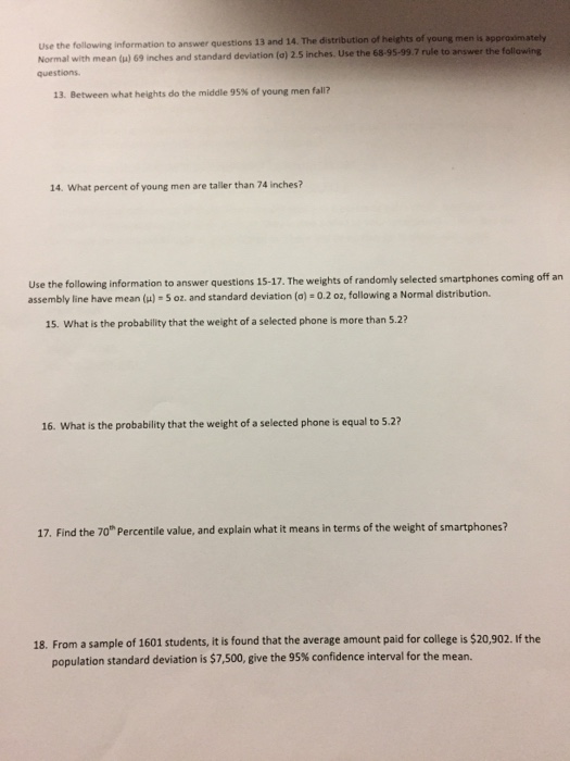 Solved Use the following information to answer questions 13 | Chegg.com