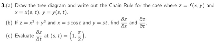 Solved Draw the tree diagram and write out the Chain Rule | Chegg.com