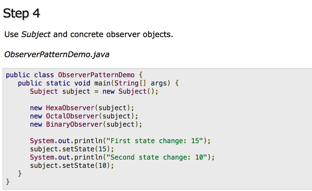 Solved 1. Write a java program that utilize the observer | Chegg.com